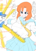 銃弾を弾くレナ