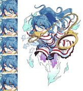 バトルっぽい宮出口瑞霊立ち絵 表情差分