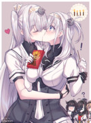 ポッキーゲームをする前にお冬さんから熱いくちづけをされちゃう涼月