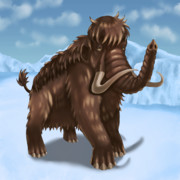 【動物絵】巨象マンモス