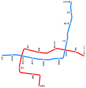 (架空)富士市営地下鉄の路線図