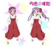 【らき☆すた絵】巫女装束を着た可愛い姉妹♪