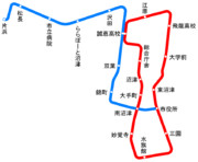 (架空)沼津市営地下鉄の路線図