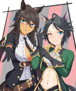 フジとクリスエスが勝負服を交換してみたそうです。