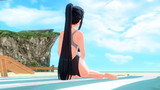 【COM3D2】海を眺める黒髪ポニテメイドさん