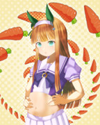 【ウマ娘絵】スペちゃんの影響を受けすぎたスズカさん♪