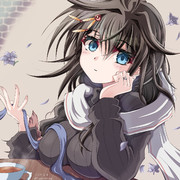 時雨とリンドウの花２