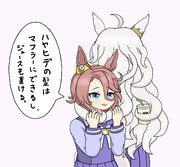 ハヤヒデの髪の有用性を語るタイシン