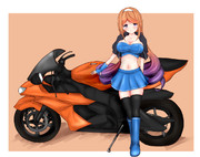 レースクイーン夕暮