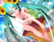 【ちびミクちゃん萌えリンク】足裏さんも のんびり…♡