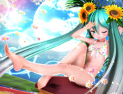 【ちびミクちゃん萌えリンク】足先伸ばシて…っ♡