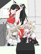 おせちに興味津々のふわもこ