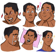 表情をつけられた先輩