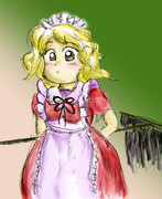 リクエスト夢子さん(東方旧作)のZUN絵風