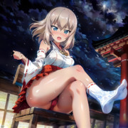 夜になると始まる巫女鑑賞会♥