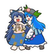 318 紫苑を褒める天子【東方Project 立ち絵素材 透過GIF】