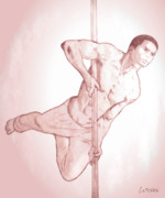 「ポールダンスをする月島」(進捗2)