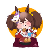 稲荷寿司を食べるイナリワン