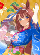 年賀状用着物クリーク