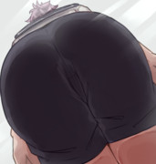 skeb ガラス越し青葉ヒップ