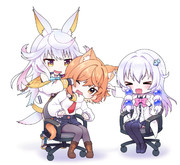 楽屋裏の一コマ