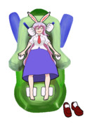 343 うどんマッサージ【東方Project 立ち絵素材 透過GIF】