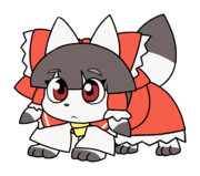 351 狐霊夢【東方Project 立ち絵素材 PNG】