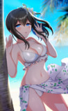 浜辺の陰で