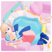 くつろぐミーア姫 ＆「寄り目」モーフ追加ツール配布