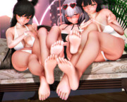 【あたかおルーム】アズレンお姉さん達の 見せ合う足裏さん…♡