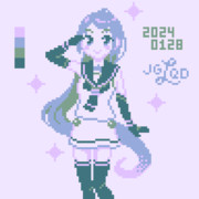 【艦これ】ワンドロ5色五月雨ちゃん【ドット絵】