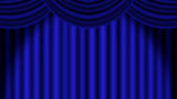 舞台幕・青カーテン　1920×1080（16：9）【フリー素材】