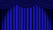 舞台幕・青カーテン　1920×1080（16：9）【フリー素材】