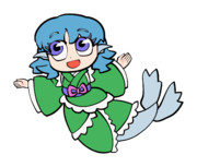 365 わかさぎ姫【東方Project 立ち絵素材 PNG】