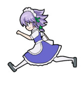 386 咲夜ちゃん【東方Project 立ち絵素材 透過GIF】