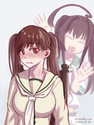 大井の髪いじり