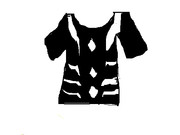 １期、一方通行の服を描いてみた