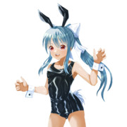 【オリジナル絵】渚のスク水バニーちゃん♪(透過済み)