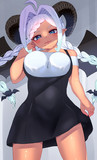 褐色銀髪ほくろ悪魔っ子ちゃん【ジャンスカ】