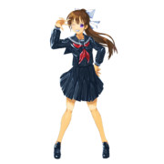 【オリジナル絵】宇宙のラバーセーラーJKちゃん♪(裸足版)