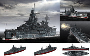MMD用モブ弩級戦艦1944(ﾓﾌﾞｶﾝｿｰ)セット