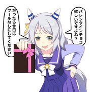 交渉を試みるヒシミラクル