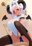 褐色銀髪ほくろ悪魔っ子ちゃん【体操服ブルマ】