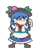 414 比那名居天子【東方Project 立ち絵素材 透過GIF】