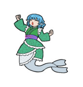 421 わかさぎ姫【東方Project 立ち絵素材 透過GIF】