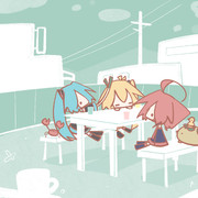 カフェテラスのとりぷるばか