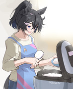 【ウマ娘】ご飯をよそってくれるエース（シビエス？）