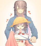 ケーキ付き月読アイ&ショウタ立ち絵配布