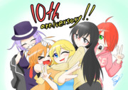 【記念絵】動画投稿10周年、ありがとうございます【ぽんで】