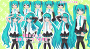 【髪型いろいろ】初音ミク 立ち絵素材